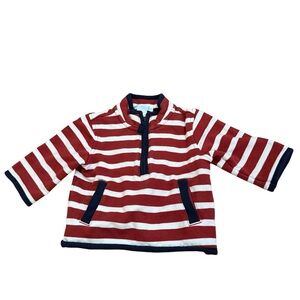 Janie and Jack Red and White Striped Sweater